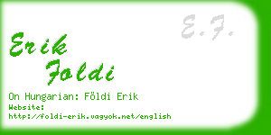 erik foldi business card